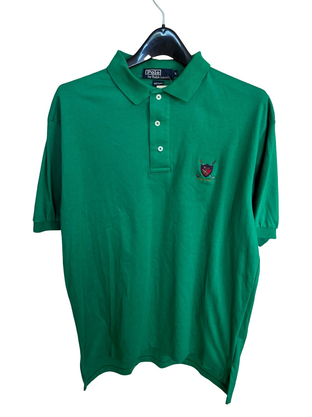 Ralph Lauren Men’s Polo Green Cotton Golf Shirt Sz L